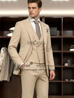 Fashion Man Suit for Wedding Slim Peaked Lapel Multiple Button Customized Business Office Men 2 Piece Set Groom Tuxedo Outfit