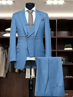 Fashion Man Suit for Wedding Slim Peaked Lapel Multiple Button Customized Business Office Men 2 Piece Set Groom Tuxedo Outfit