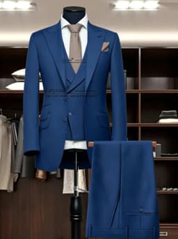 Fashion Man Suit for Wedding Slim Peaked Lapel Multiple Button Customized Business Office Men 2 Piece Set Groom Tuxedo Outfit