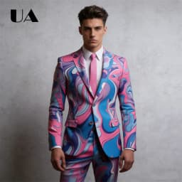 Single Breasted Men's Two piece Suit for Formal Evening Party, XS-4XL Dyed Suit Jacket Pants Cocktail Gathering Suit Attire