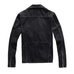 Coat Men Denim Coats Turn Down Collar Jackets Zipper Full Sleeve Vintage Washed Diatressed Y2k Streetwear Casual Spliced Jacket