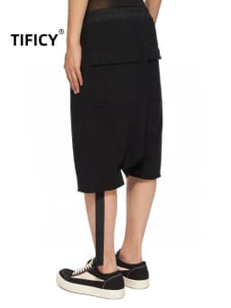 Summer High Street Shorts Dark Punched Chicken Eye Loose RO Hanging Crotch Five Part Pants Men's Casual Harem Pants
