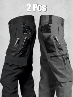 New Tactical Work Pants Men Casual Outdoor Waterproof Cargo Trousers 2/1Pcs Multi-pocket Wear-Resistant Outdoor Training Trouser