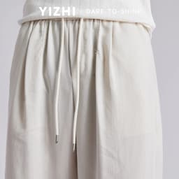 Fashion Men's Lyocell Ice Silk Draped Curved Casual Pants 2026 Summer Solid Loose Breathable Commuter Wide Leg Trousers