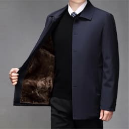 2025 High-quality Middle-aged Men's Jacket Loose Casual Spring and Autumn Clothing Middle-aged Dad Coat Single-row Button Jacket