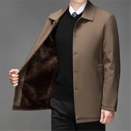 2025 High-quality Middle-aged Men's Jacket Loose Casual Spring and Autumn Clothing Middle-aged Dad Coat Single-row Button Jacket