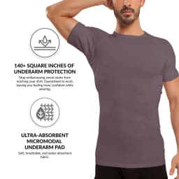Lightweight Layering System Traps Heat and Moisture Sweatproof Undershirts Tee Shirt Men's Anti Perspiration T Shirt