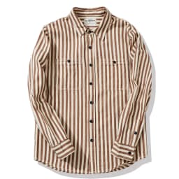 0302 America Style Good Quality Striped Shirt Men Spring Fall Fashion 100% Cotton Long Sleeve Loose Casual Cargo Lapel Blouses