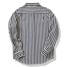 0302 America Style Good Quality Striped Shirt Men Spring Fall Fashion 100% Cotton Long Sleeve Loose Casual Cargo Lapel Blouses