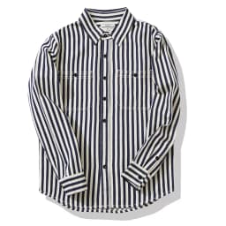 0302 America Style Good Quality Striped Shirt Men Spring Fall Fashion 100% Cotton Long Sleeve Loose Casual Cargo Lapel Blouses