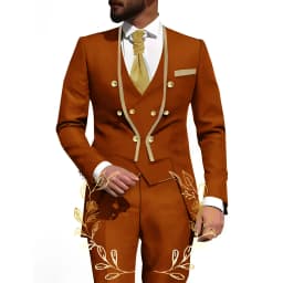 White Men Suits 3 Piece Jacket Pants Vest Male Clothing Tailcoat No Lapel Wedding Tuxedos Outfits Custom Made Clothing