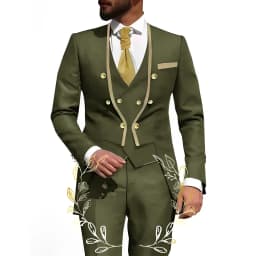 White Men Suits 3 Piece Jacket Pants Vest Male Clothing Tailcoat No Lapel Wedding Tuxedos Outfits Custom Made Clothing