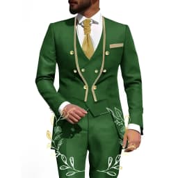 White Men Suits 3 Piece Jacket Pants Vest Male Clothing Tailcoat No Lapel Wedding Tuxedos Outfits Custom Made Clothing