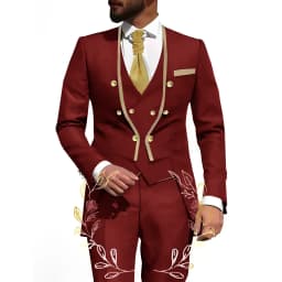 White Men Suits 3 Piece Jacket Pants Vest Male Clothing Tailcoat No Lapel Wedding Tuxedos Outfits Custom Made Clothing