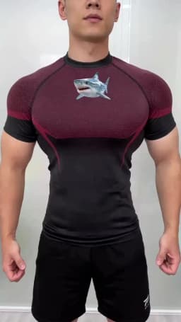 Men Seamless Compression Gym Workout T-Shirt Quick Dry Elastic Breathable Moisture Wicking Athletic Training Running Jogging Top