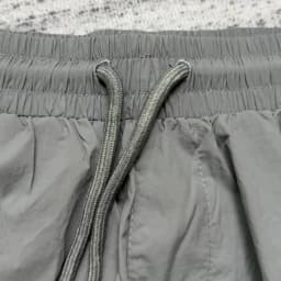New Quick Dry Dust Grey Nylon Men Elastic Waist Drawstring Casual Cargo Shorts With Side Zipper Pockets