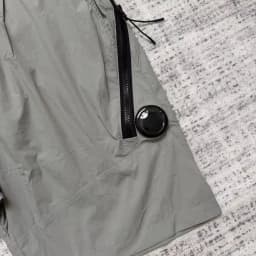 New Quick Dry Dust Grey Nylon Men Elastic Waist Drawstring Casual Cargo Shorts With Side Zipper Pockets