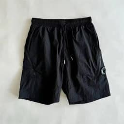 New Quick Dry Dust Grey Nylon Men Elastic Waist Drawstring Casual Cargo Shorts With Side Zipper Pockets
