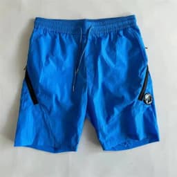 New Quick Dry Dust Grey Nylon Men Elastic Waist Drawstring Casual Cargo Shorts With Side Zipper Pockets