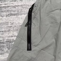 New Quick Dry Dust Grey Nylon Men Elastic Waist Drawstring Casual Cargo Shorts With Side Zipper Pockets