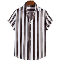 2023 Male Clothes Simple Stripes 3d Hawaiian Shirt Men Clothes Loose Breathable Men's Shirts Summer Male Shirts Short Sleeve