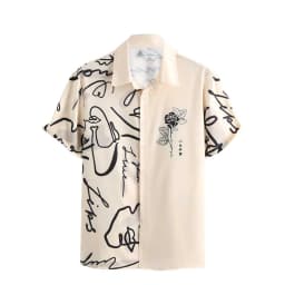 2023 Male Clothes Simple Stripes 3d Hawaiian Shirt Men Clothes Loose Breathable Men's Shirts Summer Male Shirts Short Sleeve