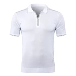 BILLIONAIRE BLSK CPRT polo shirt silk men 2026 New Solid color elastic short sleeve thin outdoors zipper quality big size M-5XL