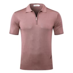 BILLIONAIRE BLSK CPRT polo shirt silk men 2026 New Solid color elastic short sleeve thin outdoors zipper quality big size M-5XL