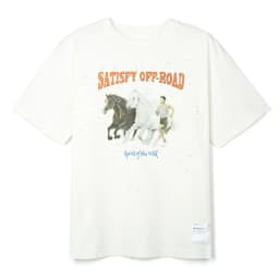Satisfy MothTech Vintage Old Printed Crew Neck Short Sleeve Loose Casual Sports Running T-Shirt