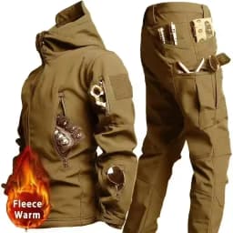 Winter Autumn Fleece Men Jacket Tactical Waterproof Suit Outdoor Fishing Hiking Camping Tracksuits Coat Thermal Suit