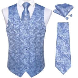 Fashion Men's Green Paisley Business Vest chaleco hombre Luxury Wedding Red Waistcoat Necktie Pocket Square Cufflinks Free Ship