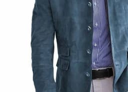 Autumn Winter Men's Casual Suede Blazer Jacket Long Sleeve Solid Color Single Breasted Button Fashion Jackets