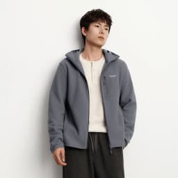 Semir Jacket Men Anti-Static Fleece Knit 2025 Winter New Hooded Top Patchwork Outdoor Trendy Men's Clothing