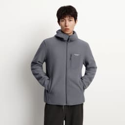 Semir Jacket Men Anti-Static Fleece Knit 2025 Winter New Hooded Top Patchwork Outdoor Trendy Men's Clothing