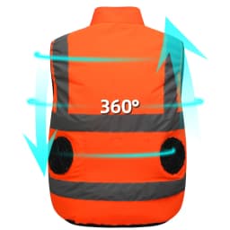 Summer Worker Cooling Vest Men Fan Vest Air Conditioning Clothes Luminous Fan Work Clothes Usb Fan Jacket Body Cooling Clothes