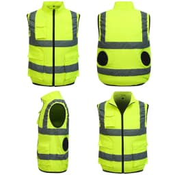 Summer Worker Cooling Vest Men Fan Vest Air Conditioning Clothes Luminous Fan Work Clothes Usb Fan Jacket Body Cooling Clothes