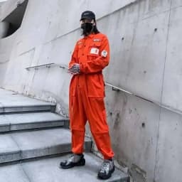 HKSH Autumn Summer New Men's Punk Fashion Tide Jumpsuit Youth Detachable National Casual Overalls Safari Style Pants Tops HK0056