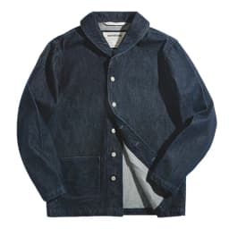 Maden Vintage 13.5oz Denim Jacket for Men Classic Solid Color Collar Cotton Hunting Style with Pockets Coat for Autumn Blazers