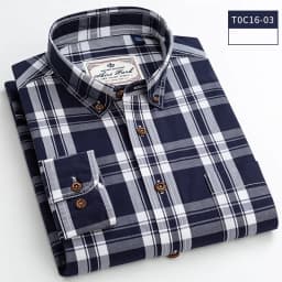 2021 New Men Shirt  100% Cotton High Quality Long Sleeve Casual BusinessPlaid Fashion Branded Clothes Bright Color DA450