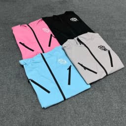 Men's Embroidered Waterproof Windbreaker Jacket Hooded Pocket Outdoor Hiking Full Zip Jacket Streetwear Casual Pullover Coat