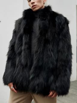 Furry Stand Collar Oversized Thicken Winter Coat Men Warm Windproof Trendy Solid Parkas Faux Fur Outerwear Luxury Casual Jacket