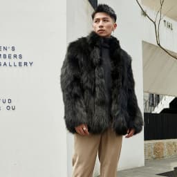 Furry Stand Collar Oversized Thicken Winter Coat Men Warm Windproof Trendy Solid Parkas Faux Fur Outerwear Luxury Casual Jacket