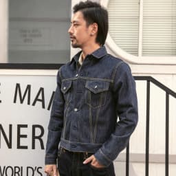 TYPE3-0001 Read Description! Big Size 14oz High Quality Cotton Denim Jacket Casual Stylish Raw Unwashed Coat
