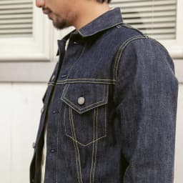 TYPE3-0001 Read Description! Big Size 14oz High Quality Cotton Denim Jacket Casual Stylish Raw Unwashed Coat