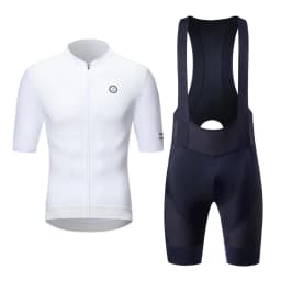 ZRSE Men's Cycling Vest Bib Shorts Set Summer Breathable Quick Dry Slim Fit Short Sleeve for Gym Outdoor Running Road Bike MTB
