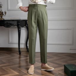 Mr. Deer Three Homemade Summer Breathable Thin Retro High Waist Pants Niche Naples Light Luxury Casual Pants Trendy Men