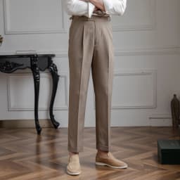 Mr. Deer Three Homemade Summer Breathable Thin Retro High Waist Pants Niche Naples Light Luxury Casual Pants Trendy Men