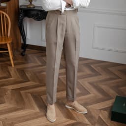Mr. Deer Three Homemade Summer Breathable Thin Retro High Waist Pants Niche Naples Light Luxury Casual Pants Trendy Men
