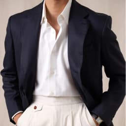 Linen Blend Men Blazer Single Breasted Business Men Blazer 2026 Vintage Gentleman Wedding Groom Formal Blazer Xadrez Masculino