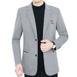 Spring New Men's Business Casual Blazer Wool Blend Middle Aged Male Fashion Suit Jacket Single Breasted Outerwear Top